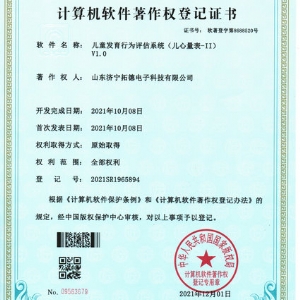 兒童發(fā)育行為評估系統(tǒng)(兒心量表-II)軟件著作權